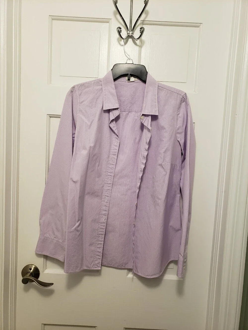 J. Crew 100% Cotton Button Front Shirt Size Medium, Preppy, Classic